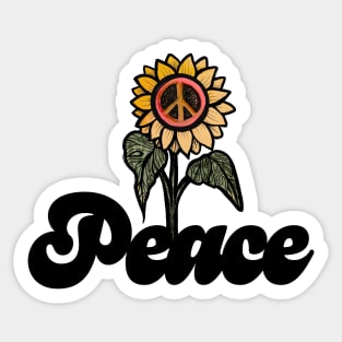 Sunflower Peace Sticker